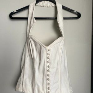 corset vest halter neck top